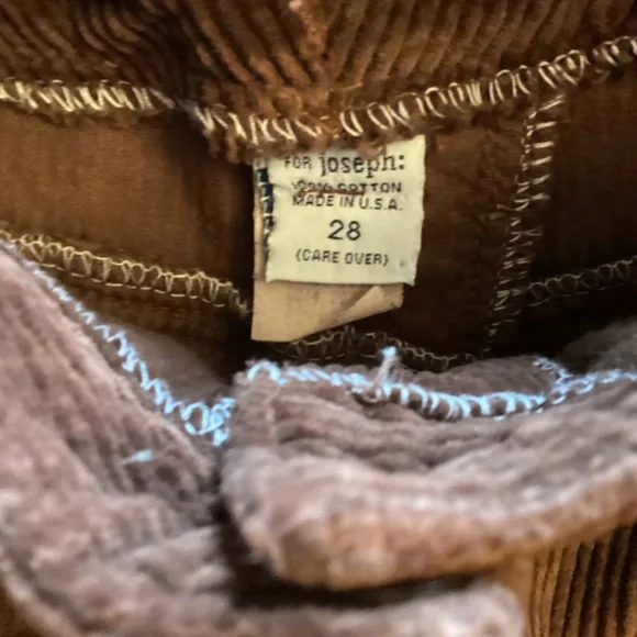 Women’s For Joseph Very Mini Corduroy Brown Skirt Size 28 - Picture 5 of 10